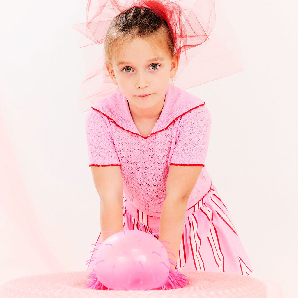 Morley Child Scooby Shorts Pink Stripes