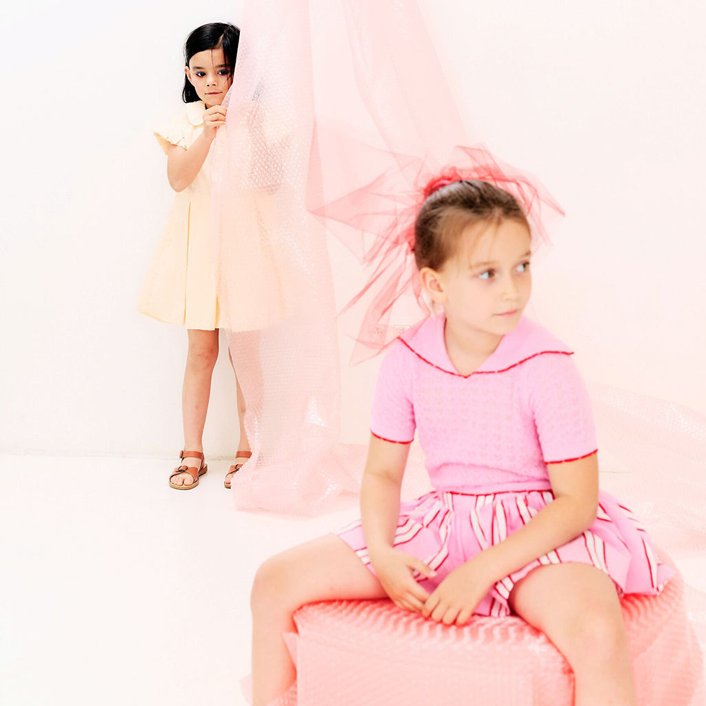 Morley Child Scooby Shorts Pink Stripes