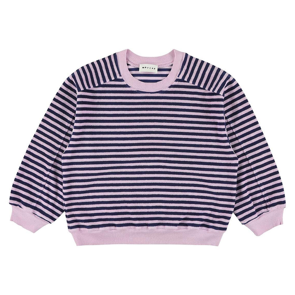 Morley Child Wagon Sweatshirt Terry Candy Pink Stripes