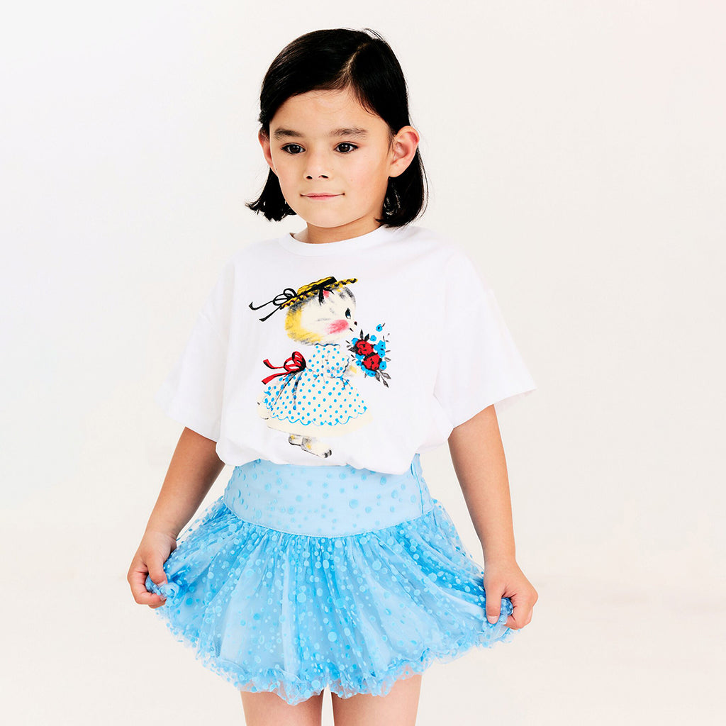 Morley Child Warsaw T-Shirt Rudy Cat Print White