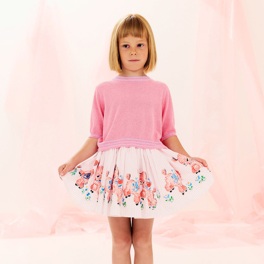 Morley Child Whizz Skirt Pink Lambs Print