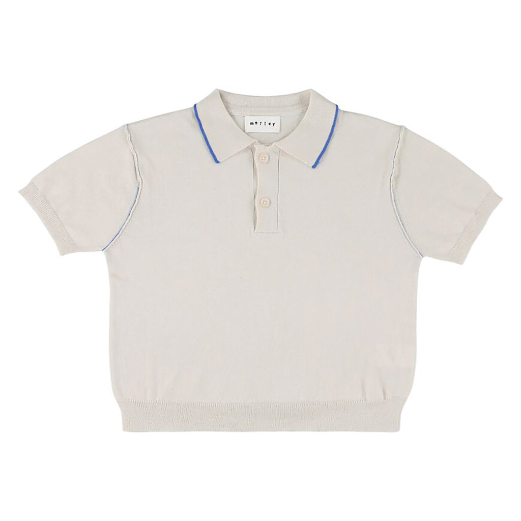 Morley Child Xalapa Knit Polo T-shirt Chalk White