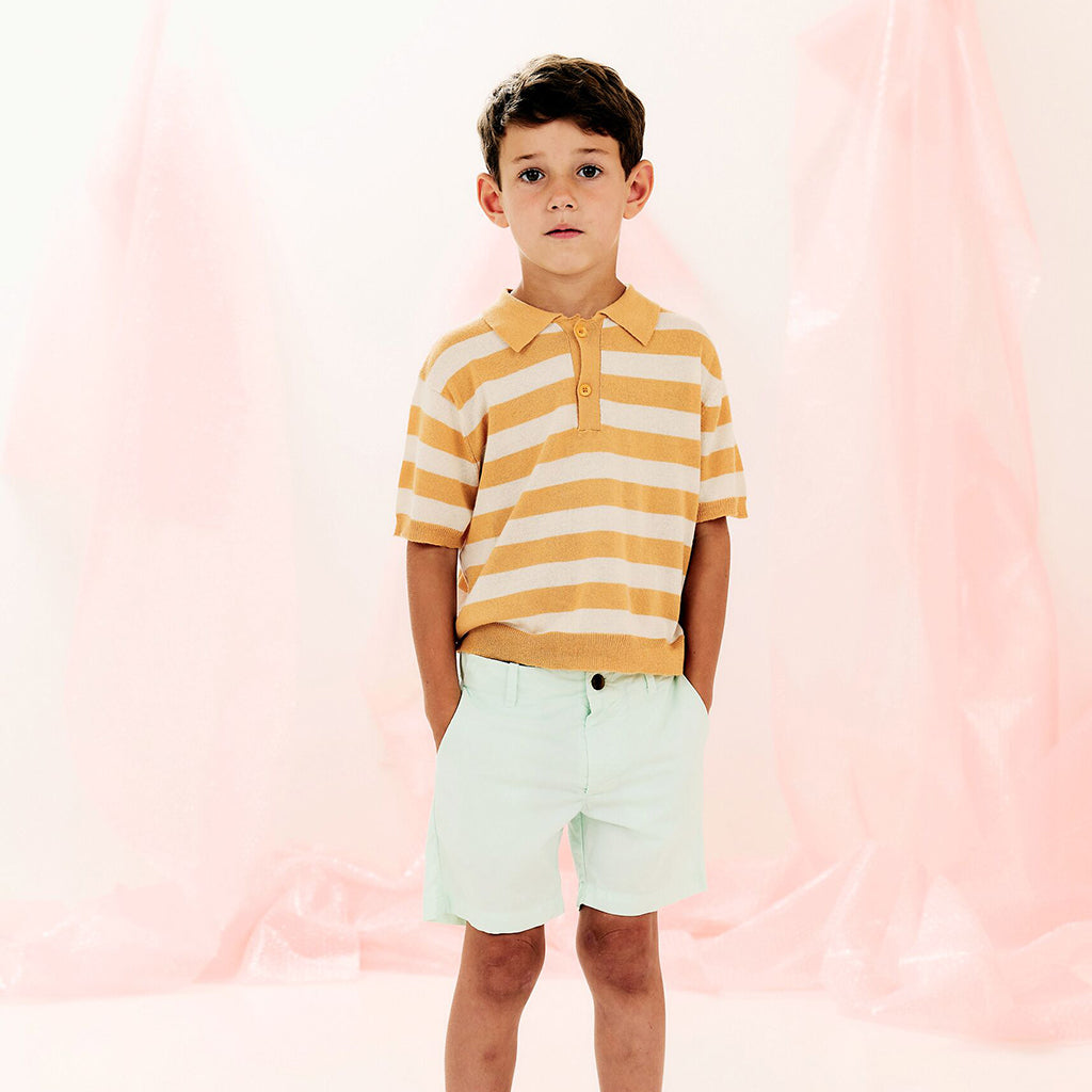 Morley Child Xian Knit Polo T-shirt Sand Beige