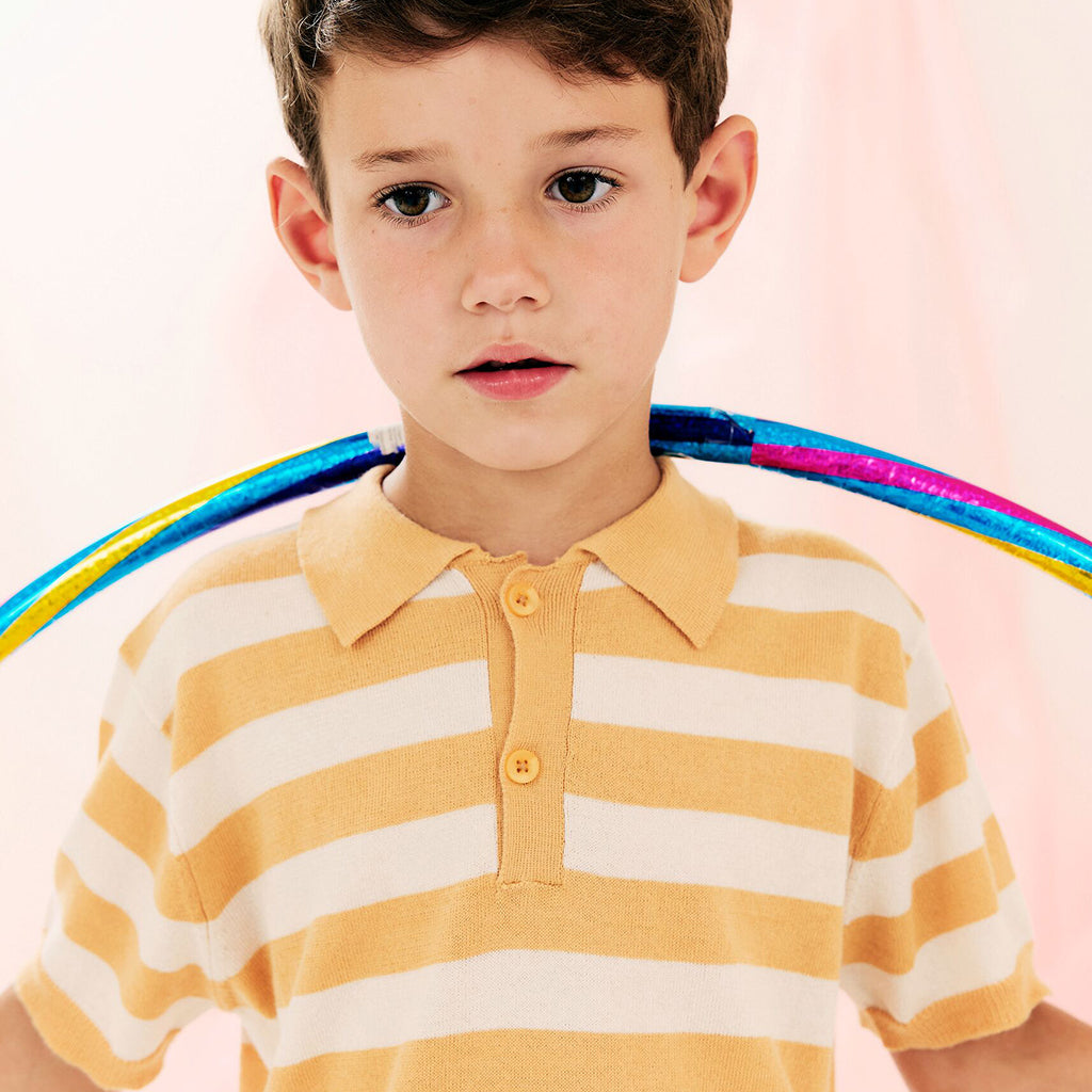 Morley Child Xian Knit Polo T-shirt Sand Beige
