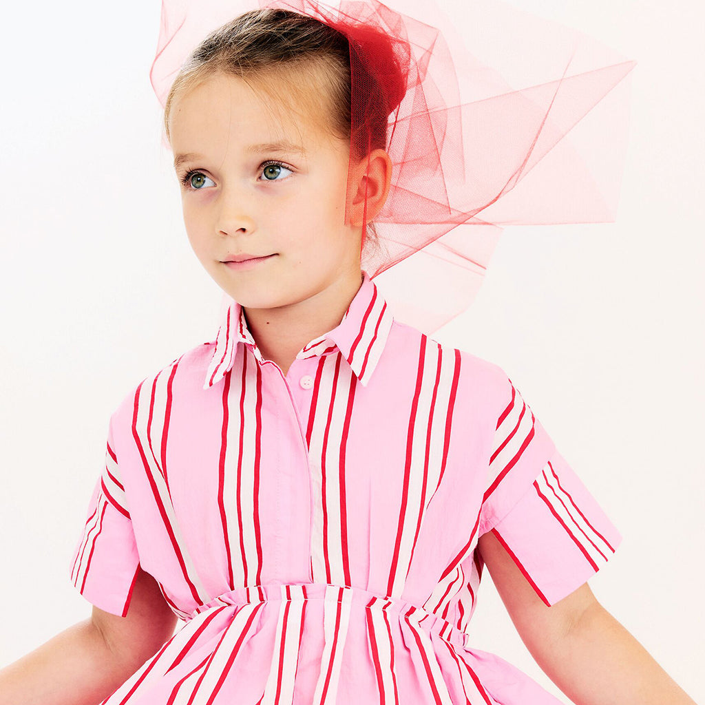 Morley Child Xoe Dress Pink Stripes