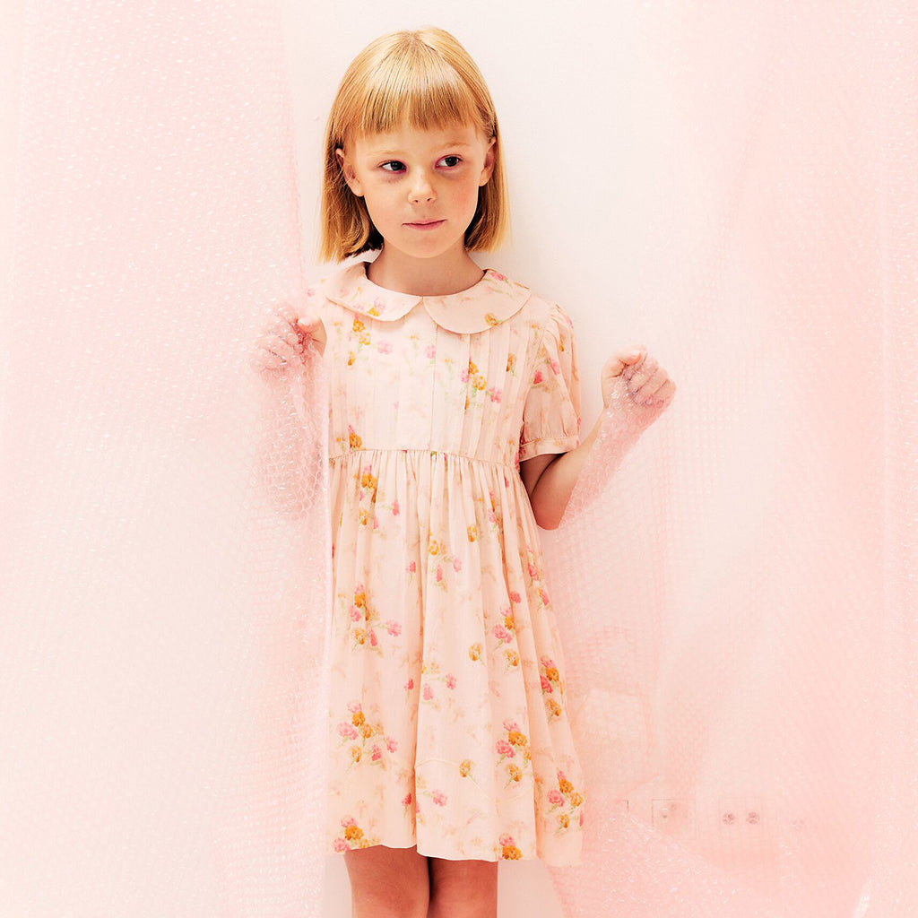 Morley Child Xori Dress Blush Pink Chrissy Floral Print