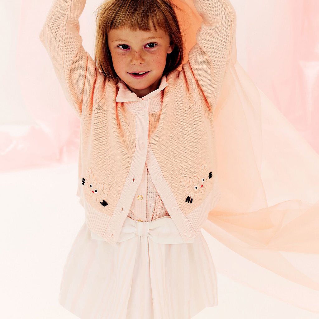 Morley Child Yami Bow Skirt Sheer Pink