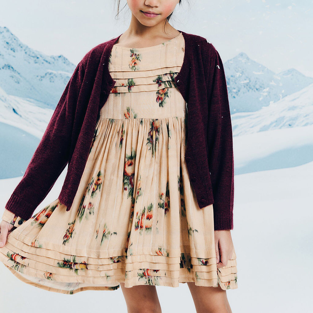 Morley Child Zakia Dress Peony Print Rose Pink