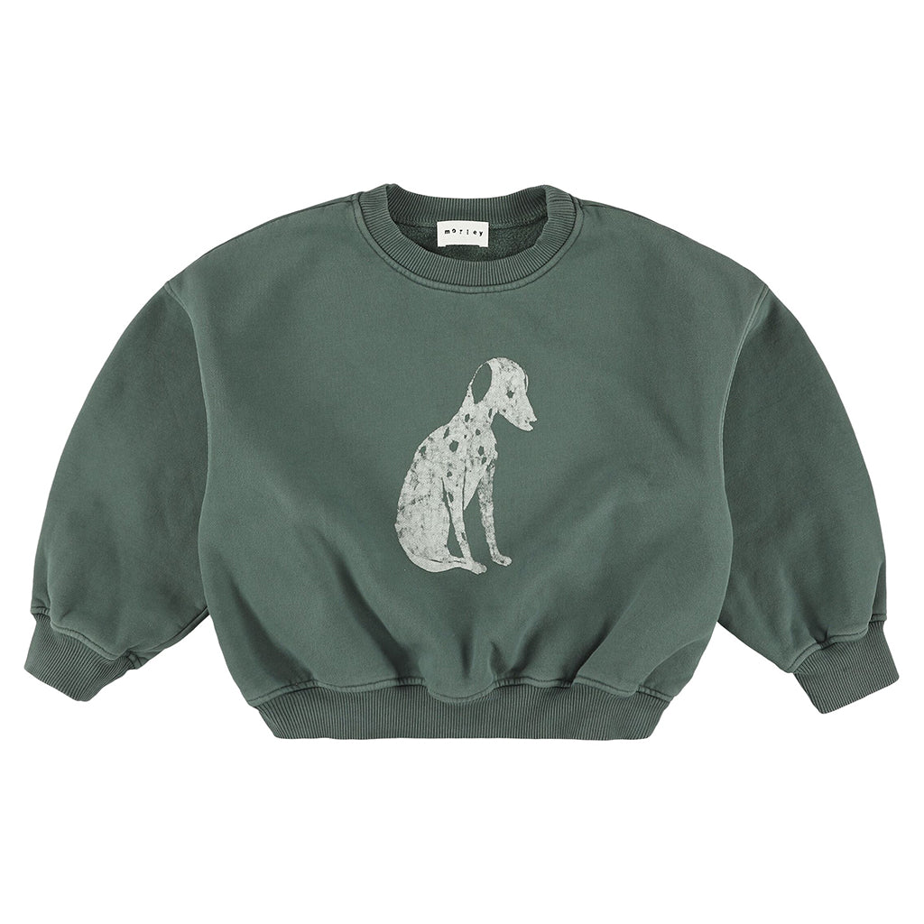 Morley Child Zaragoza Sweatshirt Dalmatier Print Forest Green