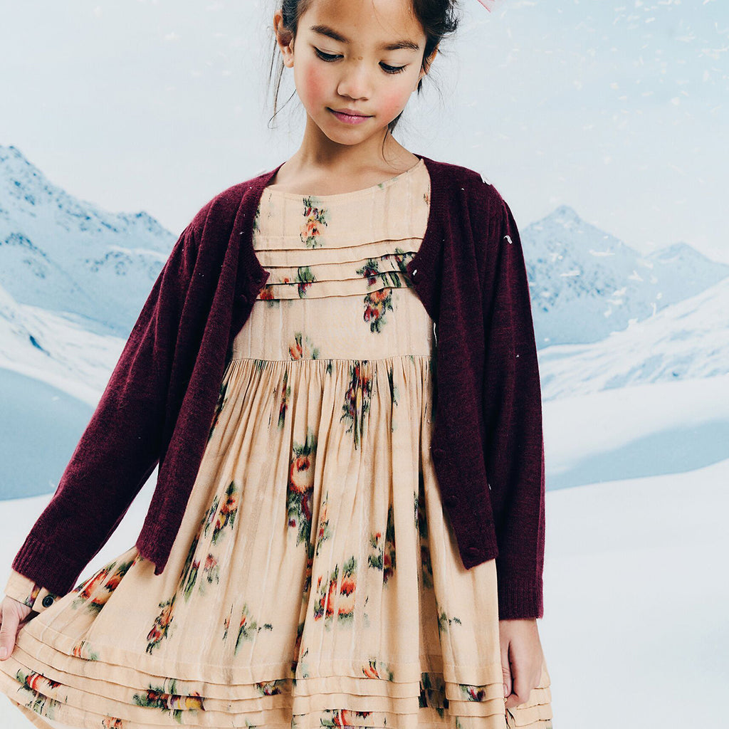 Morley Child Zerah Cardigan Bordeaux Red