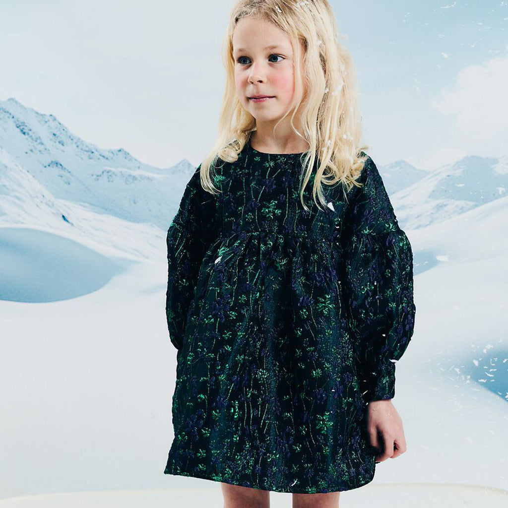 Morley Child Zeyneb Dress Yem Green Print
