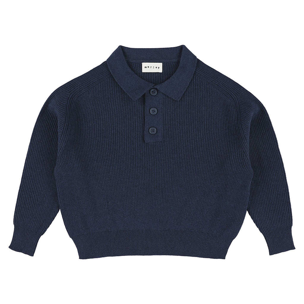 Morley Child Zietse Polo Sweater Azimuth Navy Blue