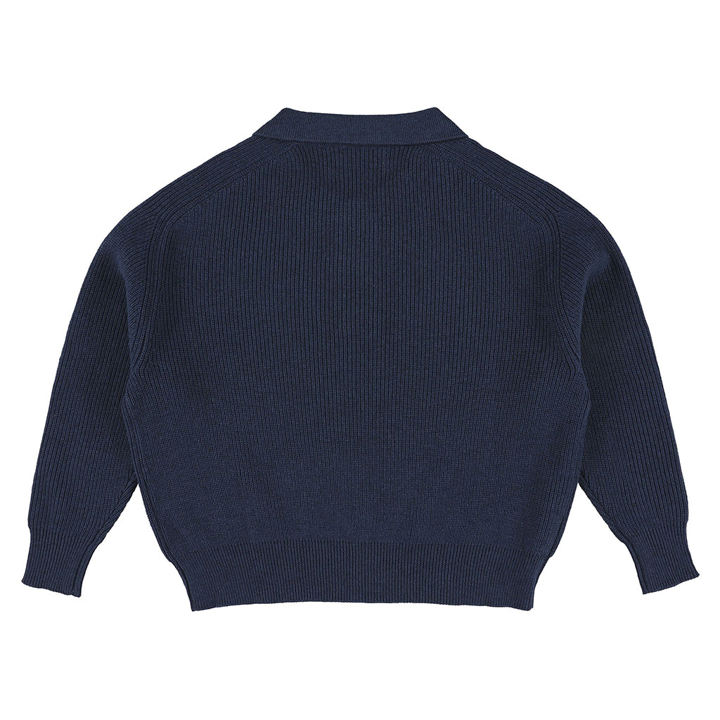 Morley Child Zietse Polo Sweater Azimuth Navy Blue