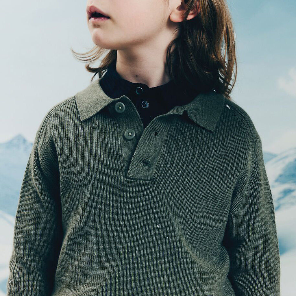 Morley Child Zietse Polo Sweater Safaripark Green