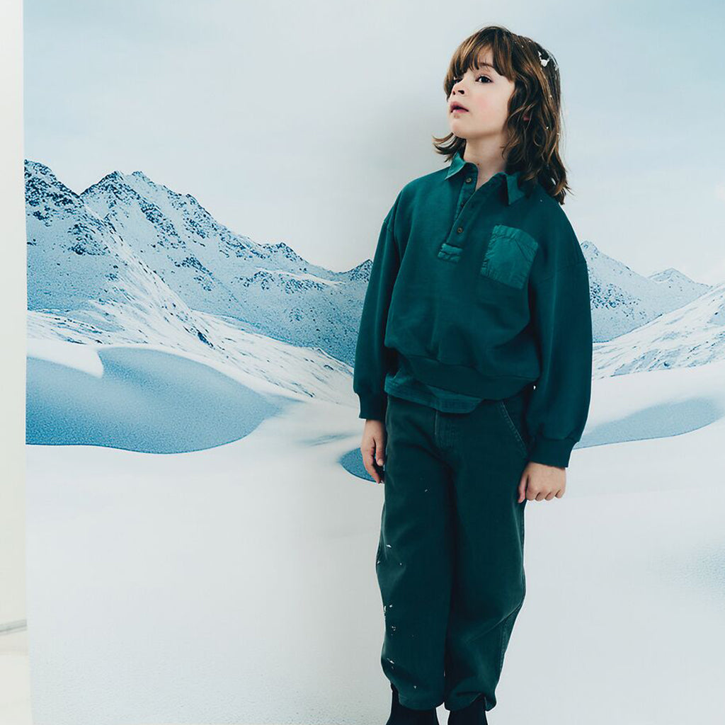 Morley Child Zurich Polo Sweatshirt Agna Pine Green