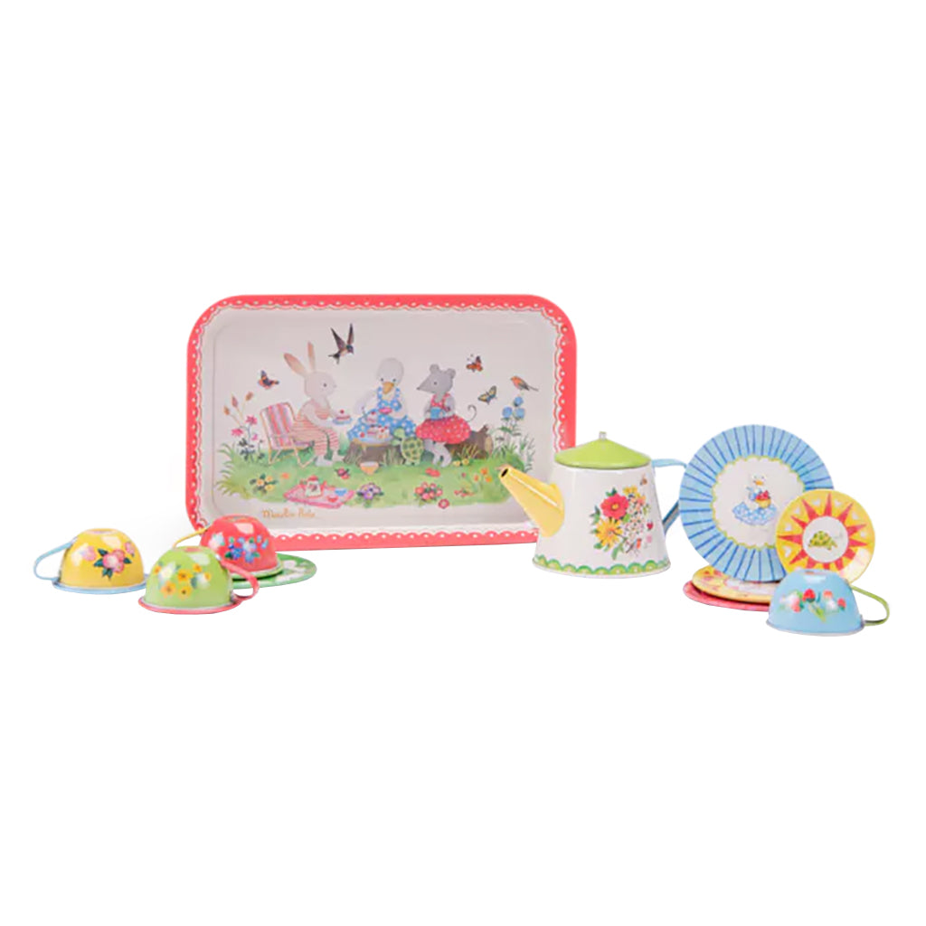 Moulin Roty Grande Famille Metal Tea Set