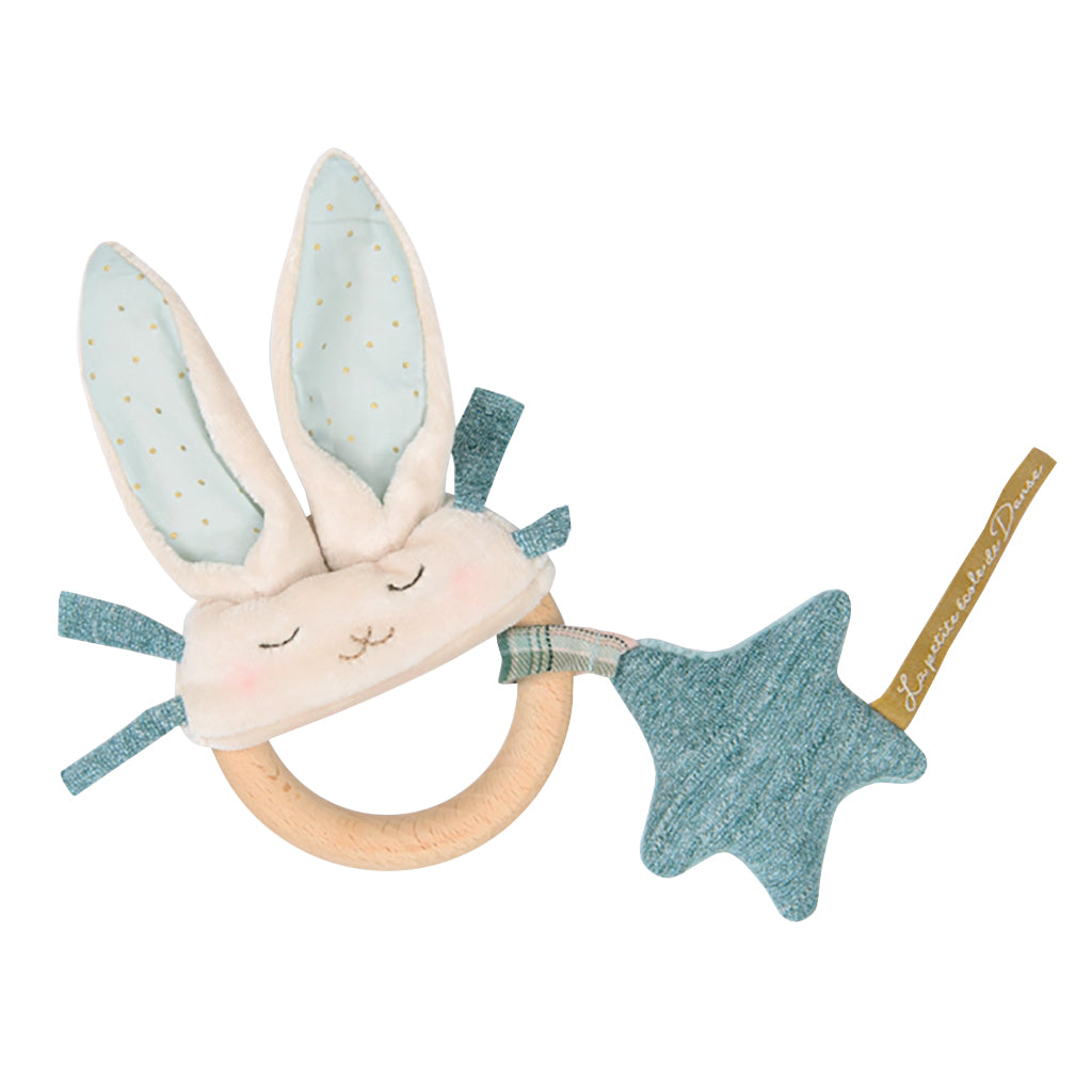 Moulin Roty La Petite École De Danse Rabbit Wooden Ring Rattle