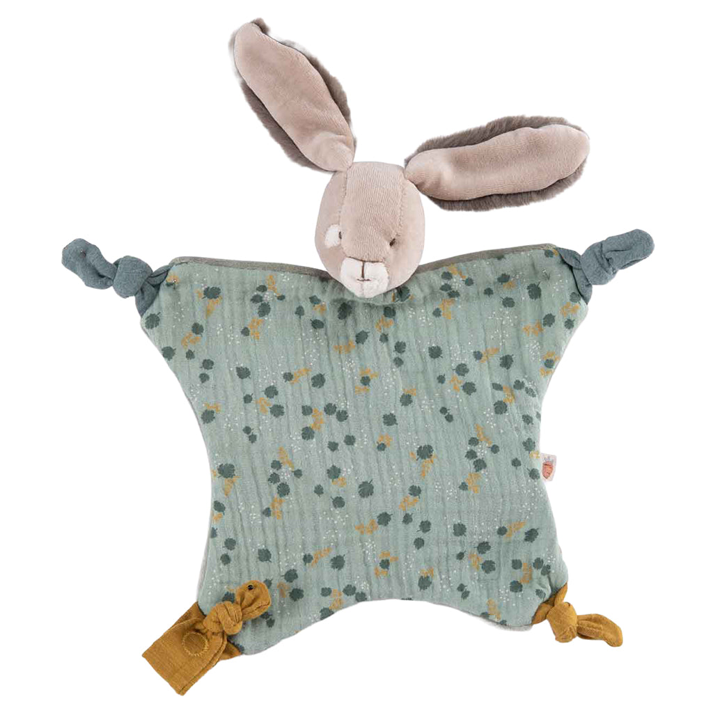 Moulin Roty Trois Petits Lapins Sage Rabbit Doudou Soft Toy