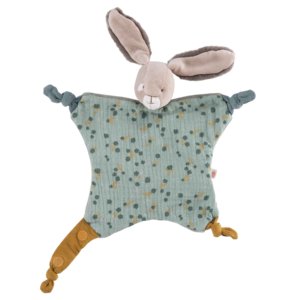 Moulin Roty Trois Petits Lapins Sage Rabbit Doudou Soft Toy
