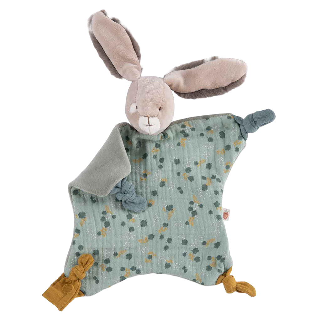 Moulin Roty Trois Petits Lapins Sage Rabbit Doudou Soft Toy