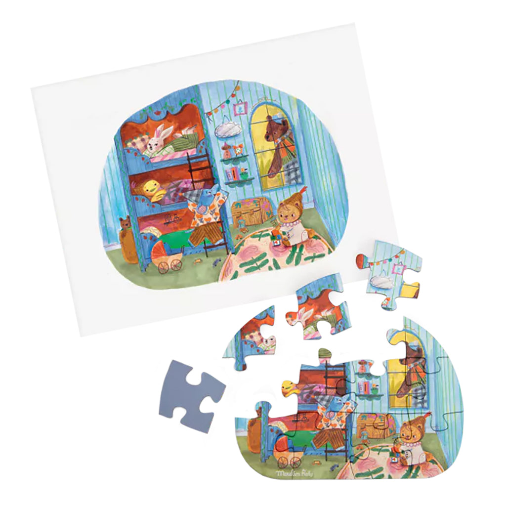 Moulin Roty Les Minouchkas A Beautiful Day Set Of Four Puzzles