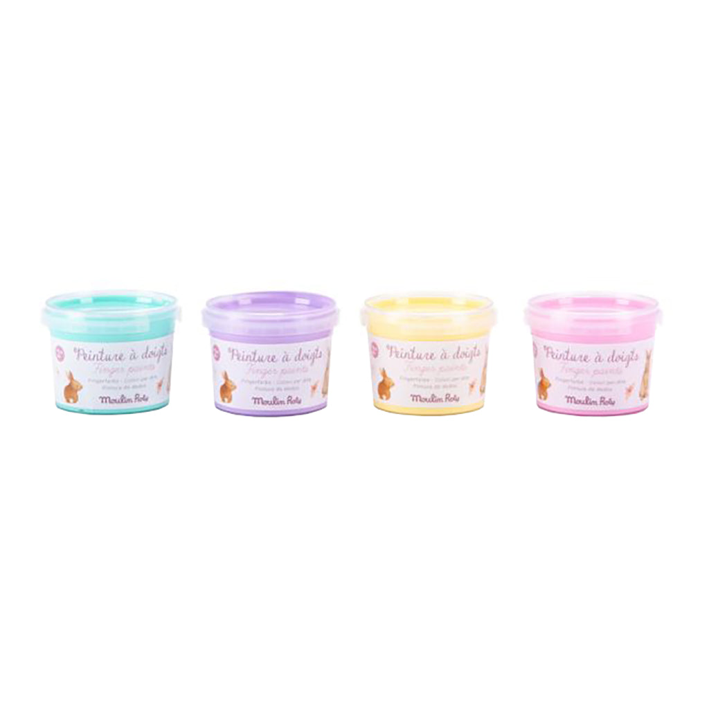 Moulin Roty Les Rosalies Set Of 4 Pastel Finger Paints