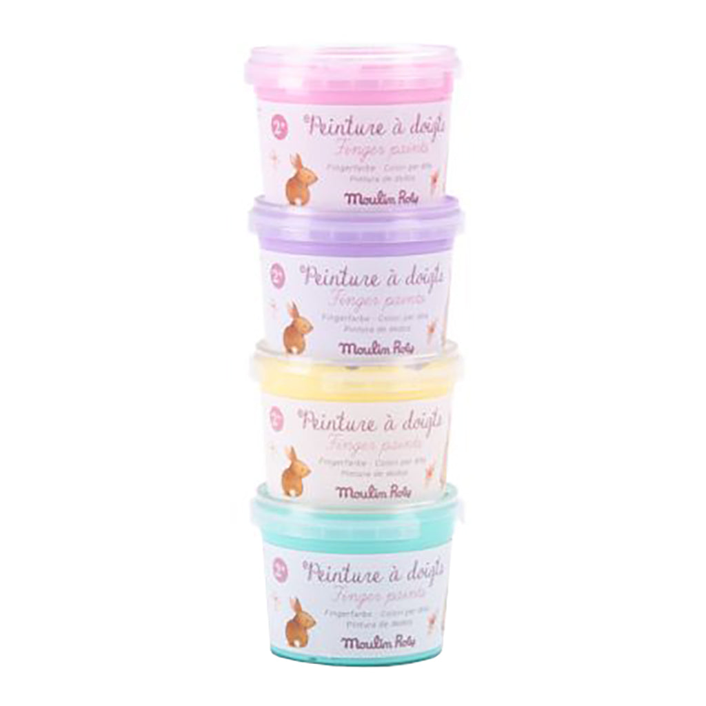 Moulin Roty Les Rosalies Set Of 4 Pastel Finger Paints