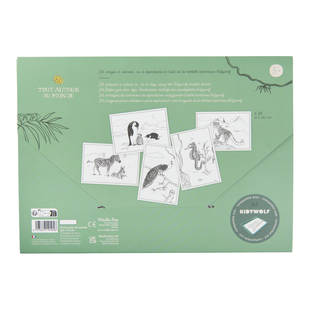 Moulin Roty Tout Autour Du Monde 24 Kidywolf Drawing Templates