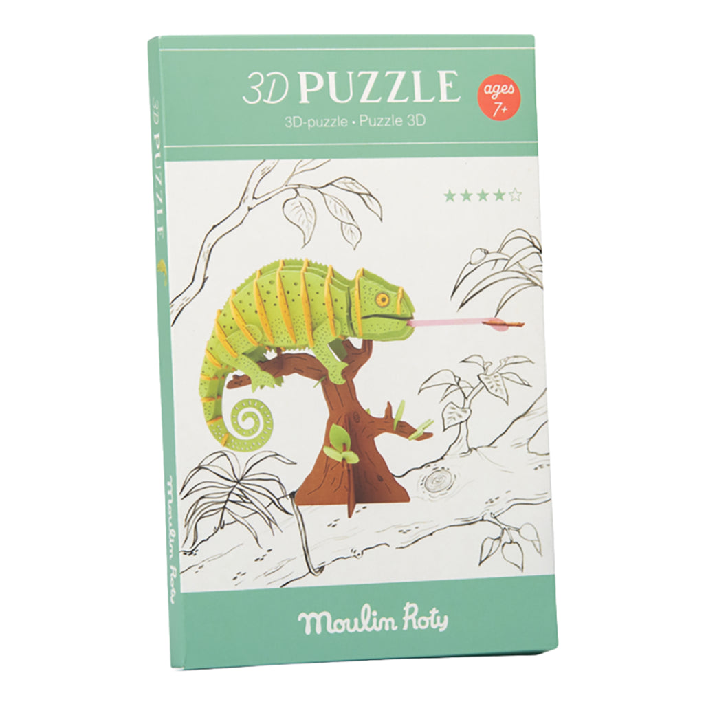 Moulin Roty Tout Autour Du Monde 3D Puzzle Chameleon