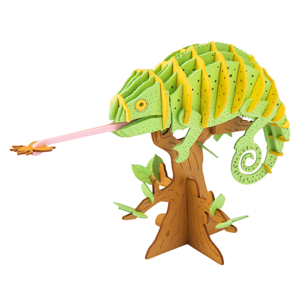 Moulin Roty Tout Autour Du Monde 3D Puzzle Chameleon
