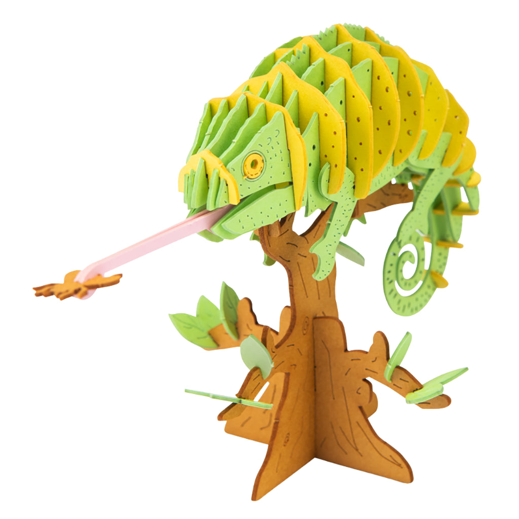 Moulin Roty Tout Autour Du Monde 3D Puzzle Chameleon