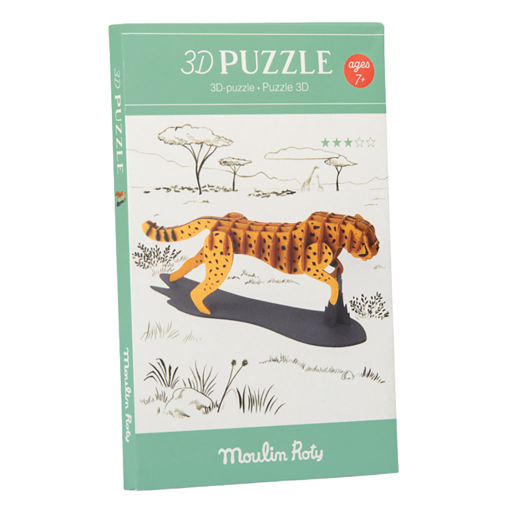 Moulin Roty Tout Autour Du Monde 3D Puzzle Cheetah