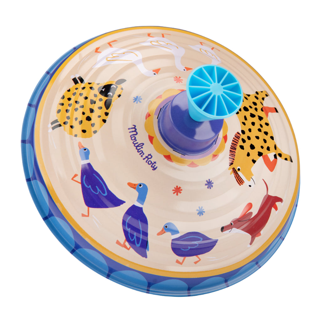 Moulin Roty Jouets Metal Large Spinning Top