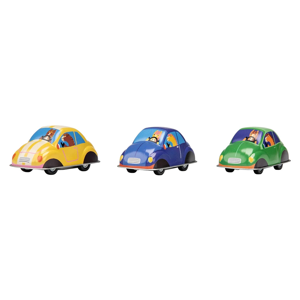 Moulin Roty Jouets Metal Friction Car Green