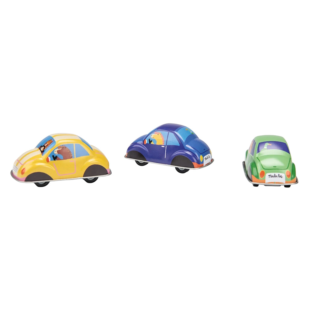 Moulin Roty Jouets Metal Friction Car Green