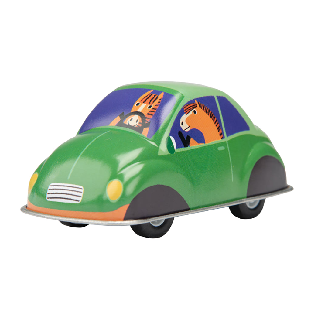 Moulin Roty Jouets Metal Friction Car Green
