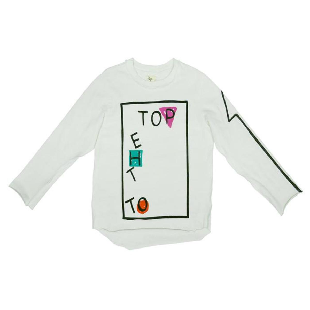 Nico Nico Baby And Child To The Top Long Sleeved T-shirt Ecru White