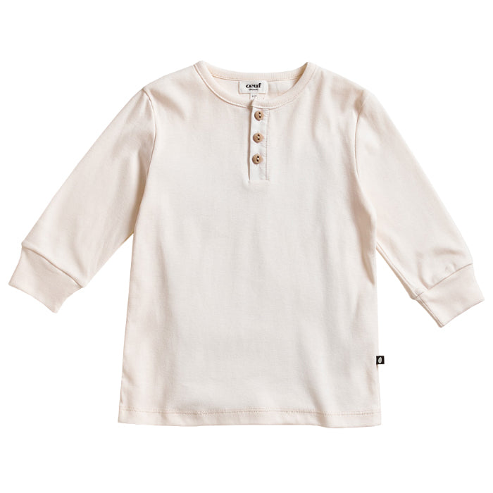 Oeuf Child Henley T-Shirt Gardenia Cream