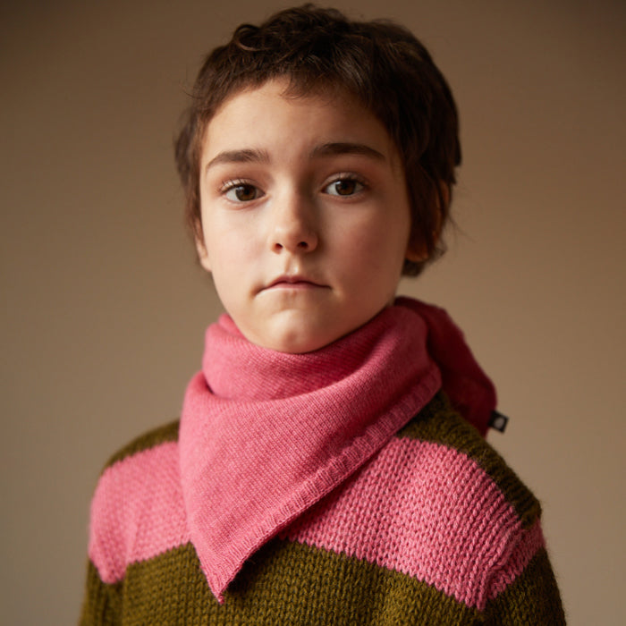 Oeuf Child Knit Bandana Rose Pink