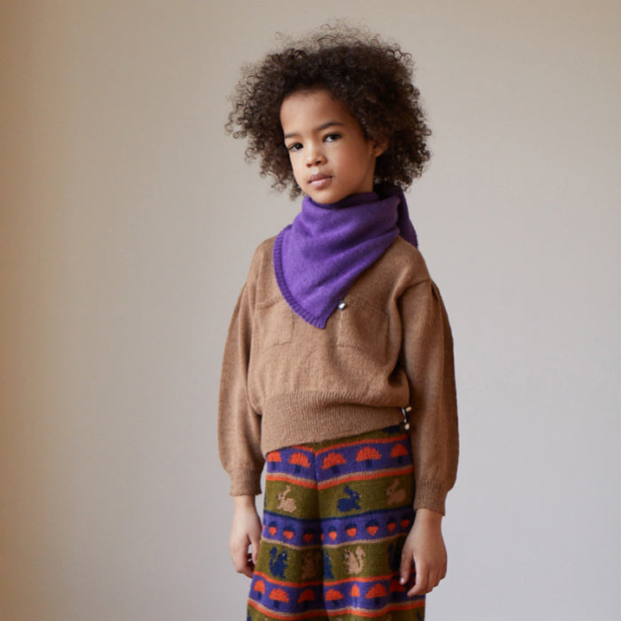 Oeuf Child Knit Bandana Grape Purple