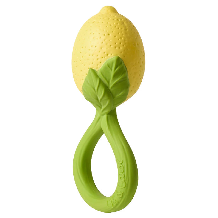 Oli&Carol Natural Rubber Rattle Toy Lemon