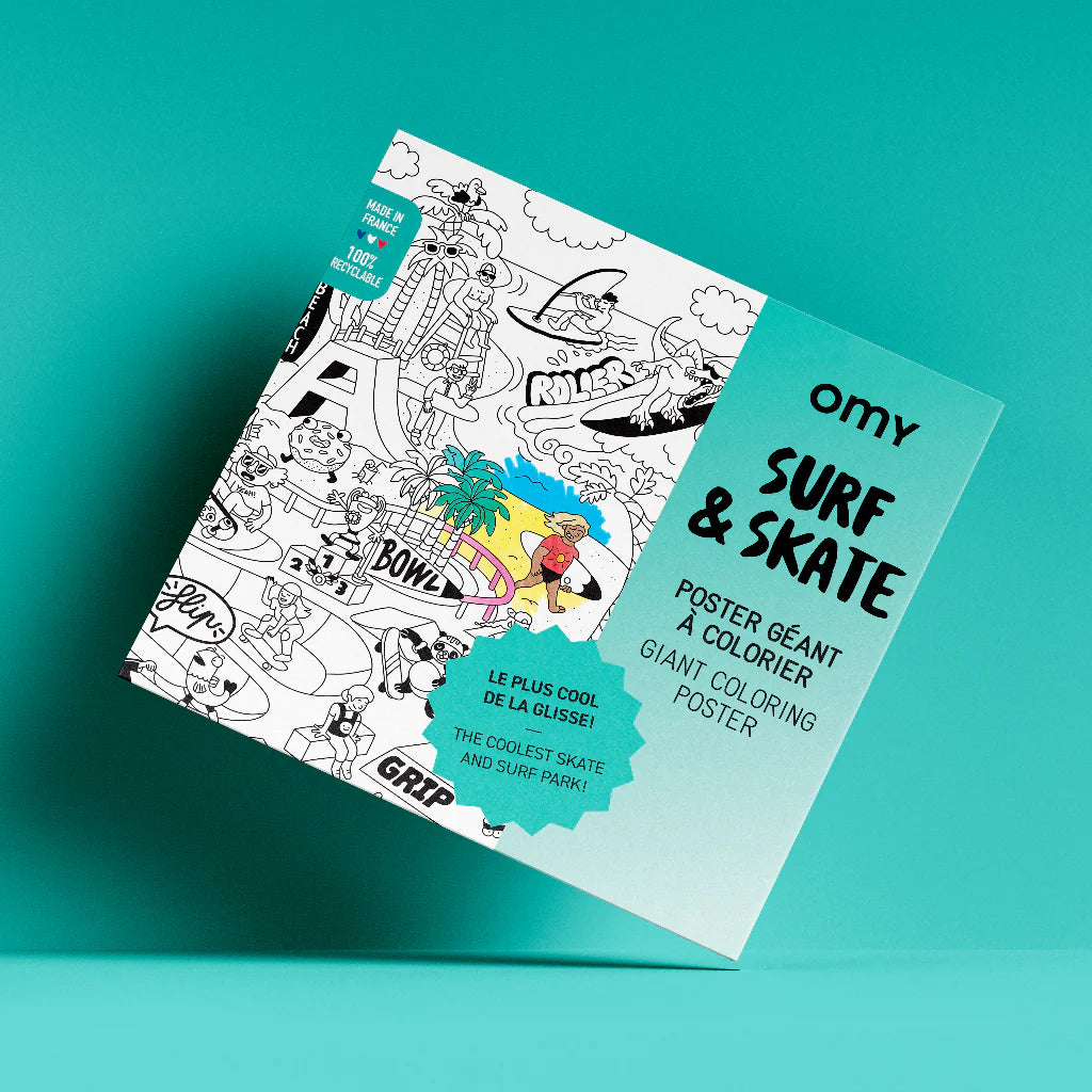Omy Giant Coloring Poster Surf & Skate