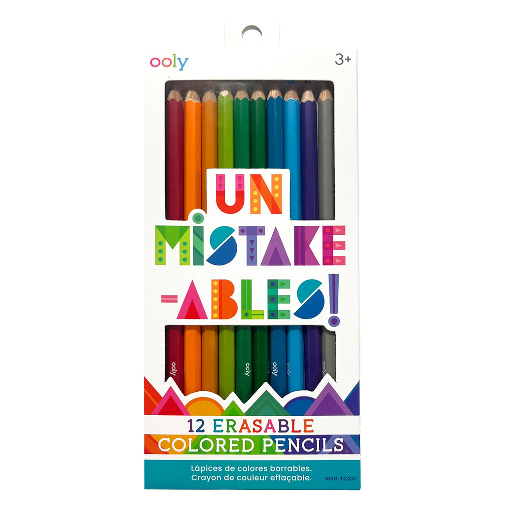 Ooly Un-Mistake-Ables! Erasable Colored Pencils Set of 12