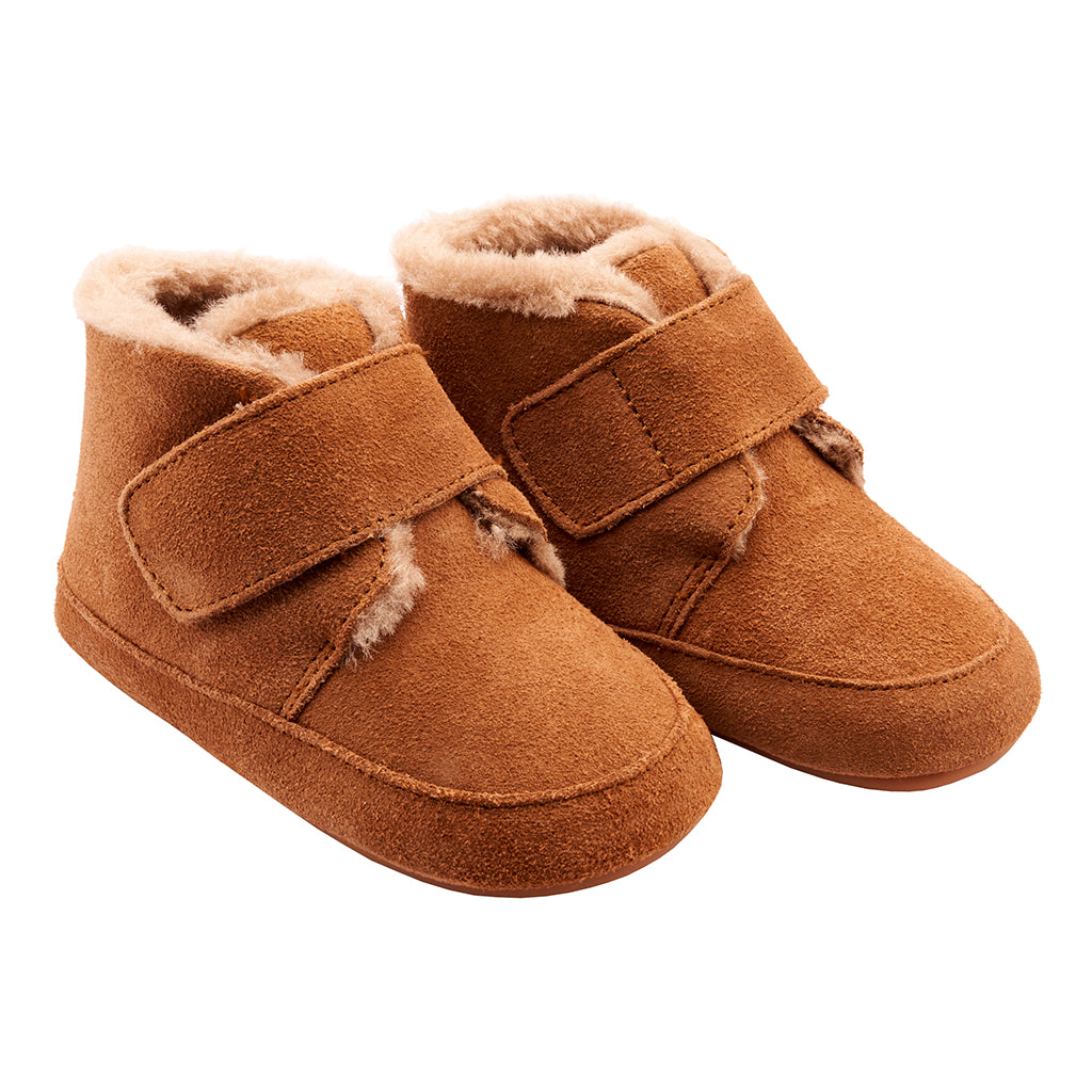 Old Soles Baby Shloofy Boots Tan Brown Suede