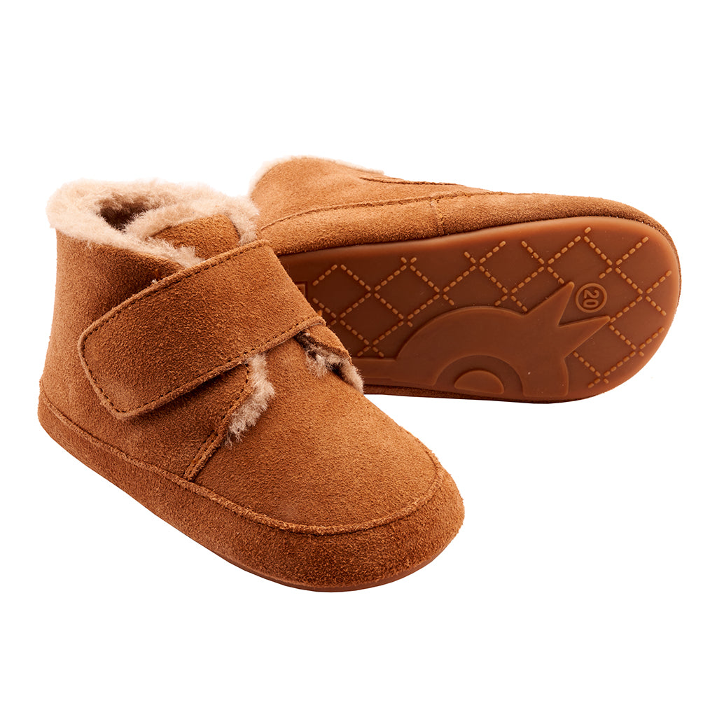 Old Soles Baby Shloofy Boots Tan Brown Suede