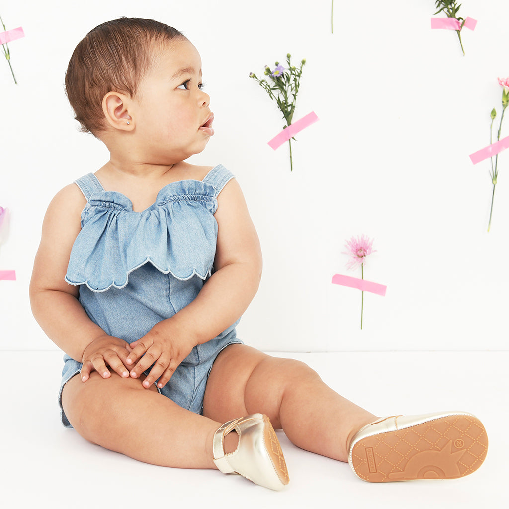 Old Soles Baby Rose Shoes Gold