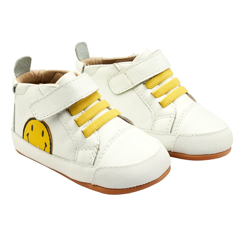 Old Soles Baby Spring Smiley Shoes Snow White And Yellow