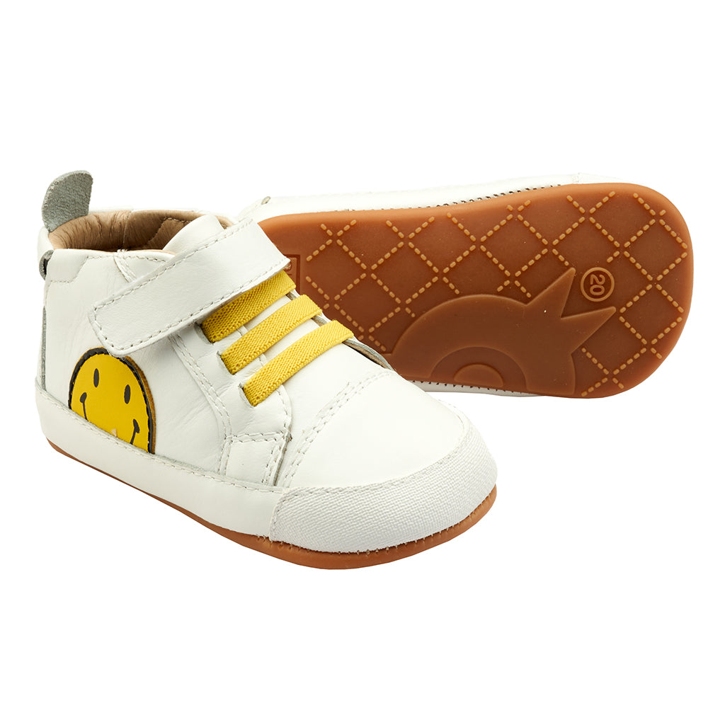 Old Soles Baby Spring Smiley Shoes Snow White And Yellow