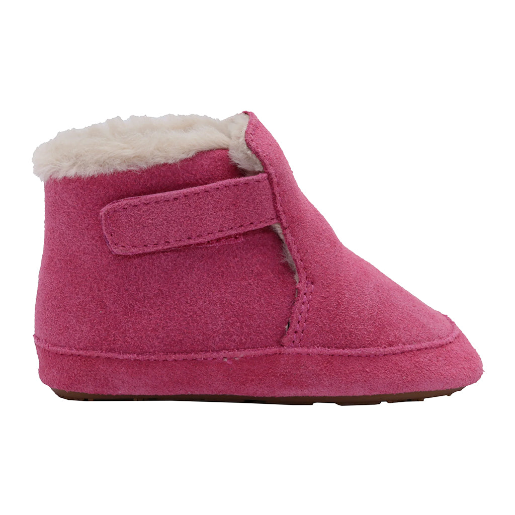 Old Soles Baby Apres Bub Boots Dark Pink Suede