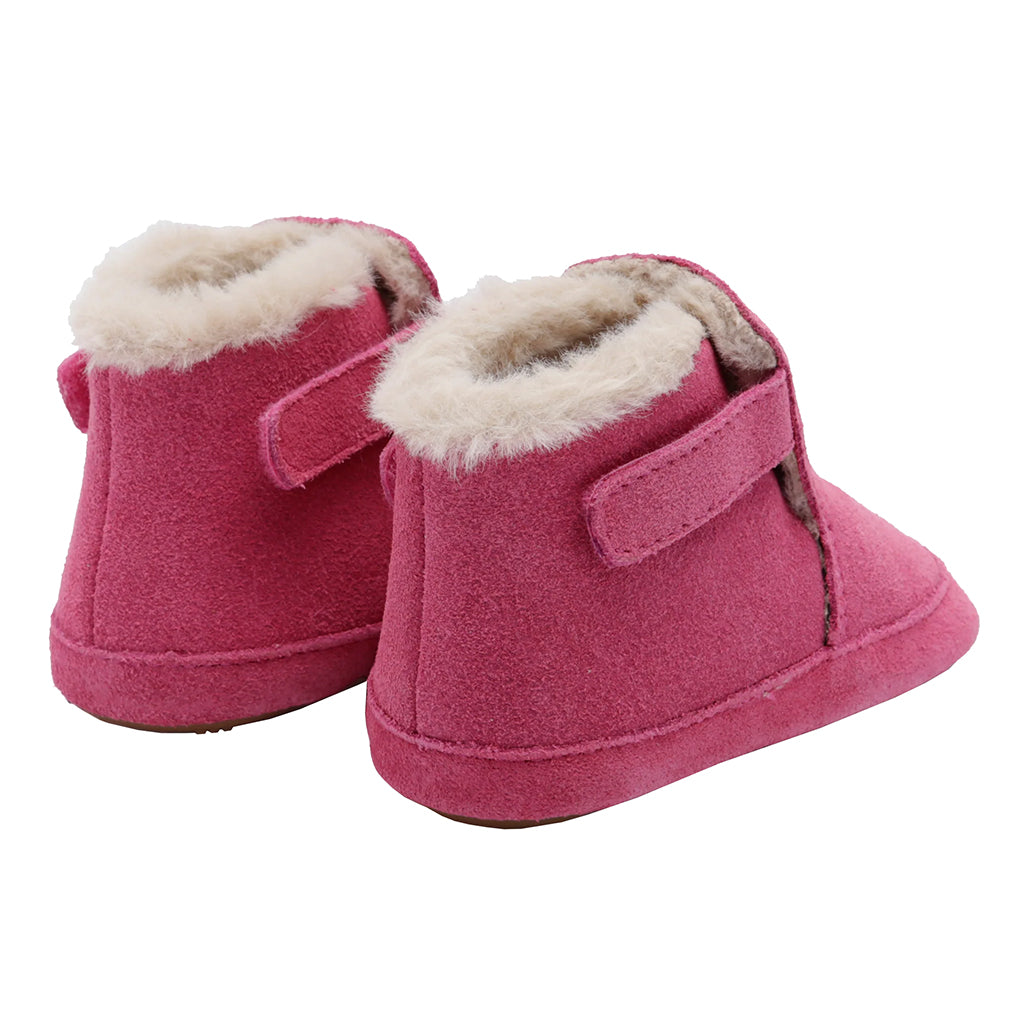 Old Soles Baby Apres Bub Boots Dark Pink Suede